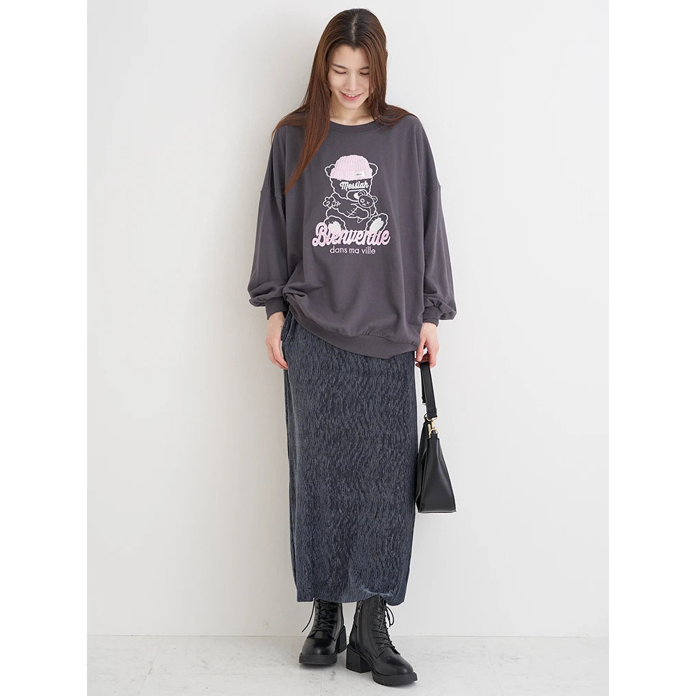 ニット帽くま刺繍裏毛プルオーバー5