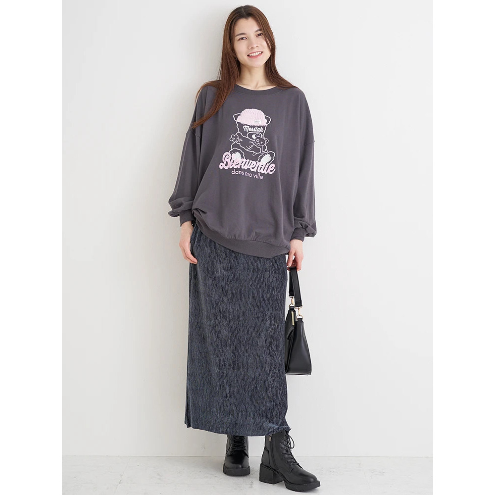 ニット帽くま刺繍裏毛プルオーバー6