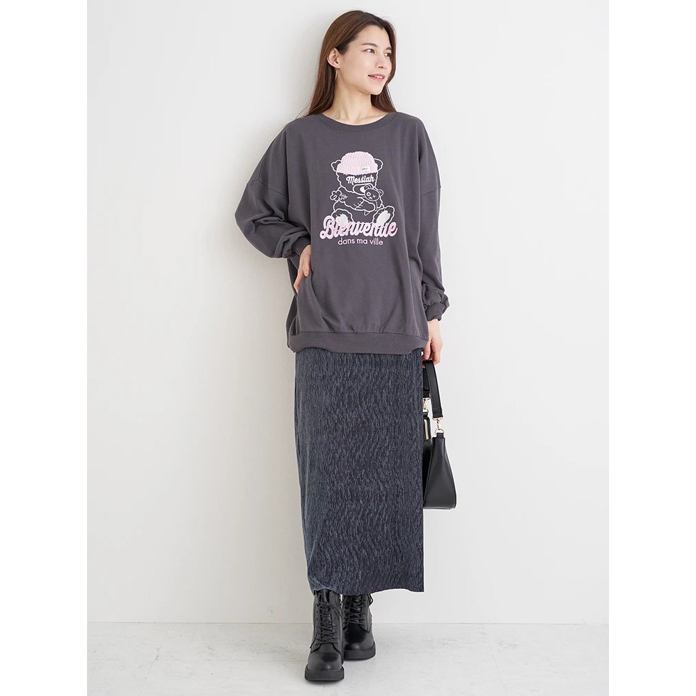 ニット帽くま刺繍裏毛プルオーバー7