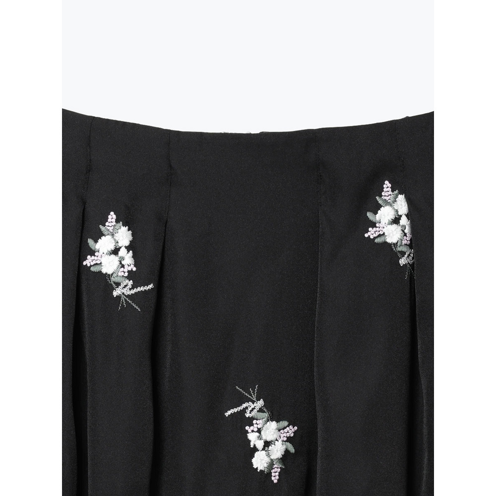 花柄刺繍オーガンジースカート10