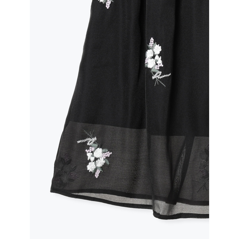 花柄刺繍オーガンジースカート12