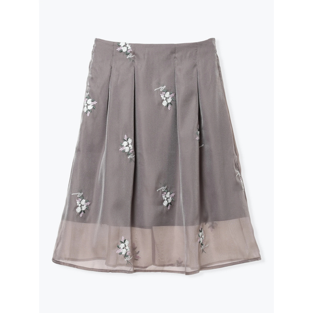 花柄刺繍オーガンジースカート7