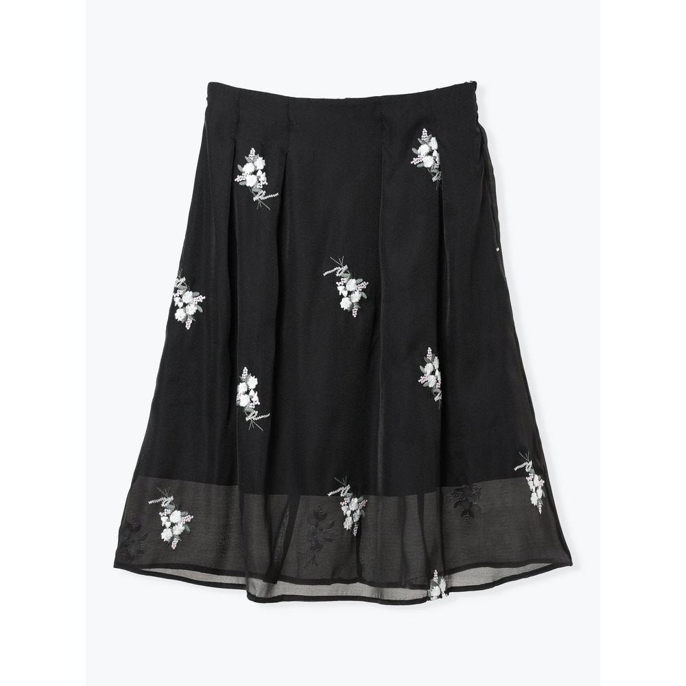 花柄刺繍オーガンジースカート8