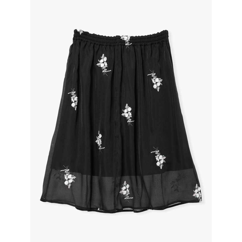 花柄刺繍オーガンジースカート9