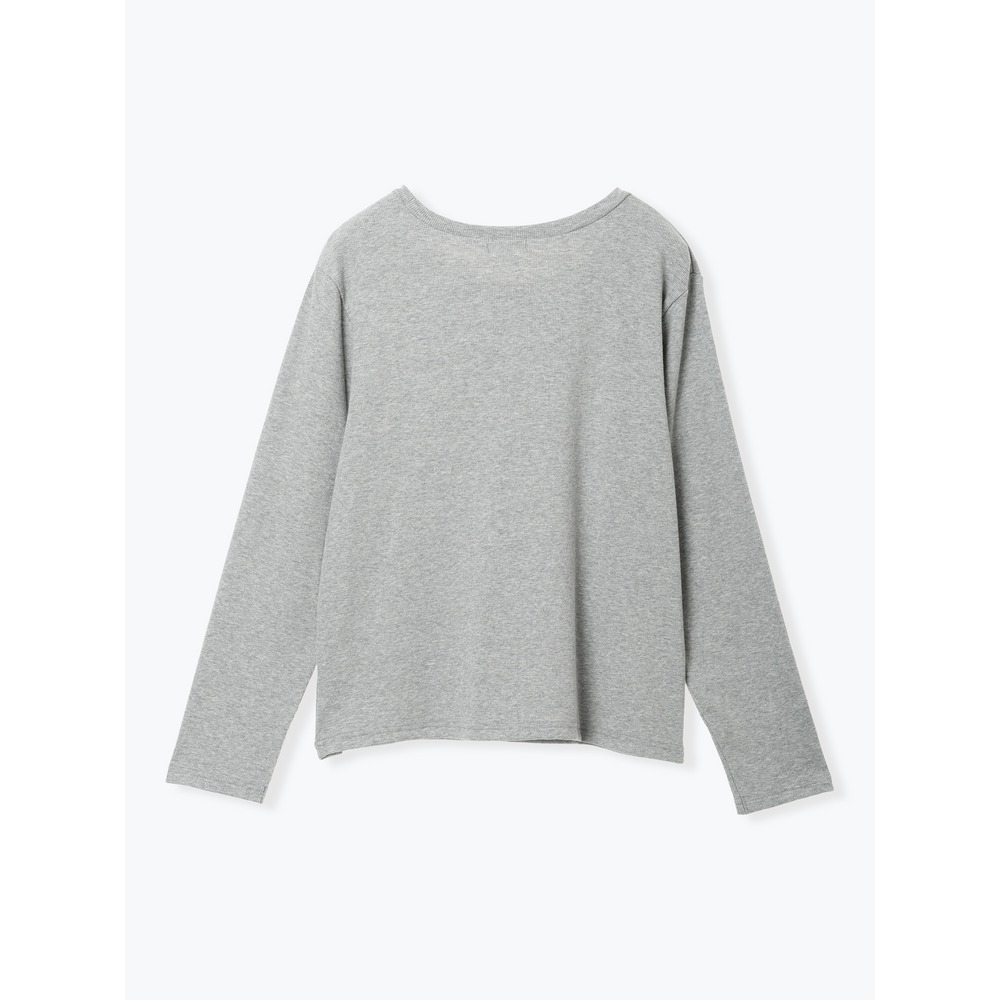 ハートロゴ×レースアップ リブロングTシャツ17