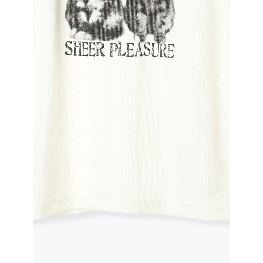 ネコプリント ラグランリブロングTシャツ27