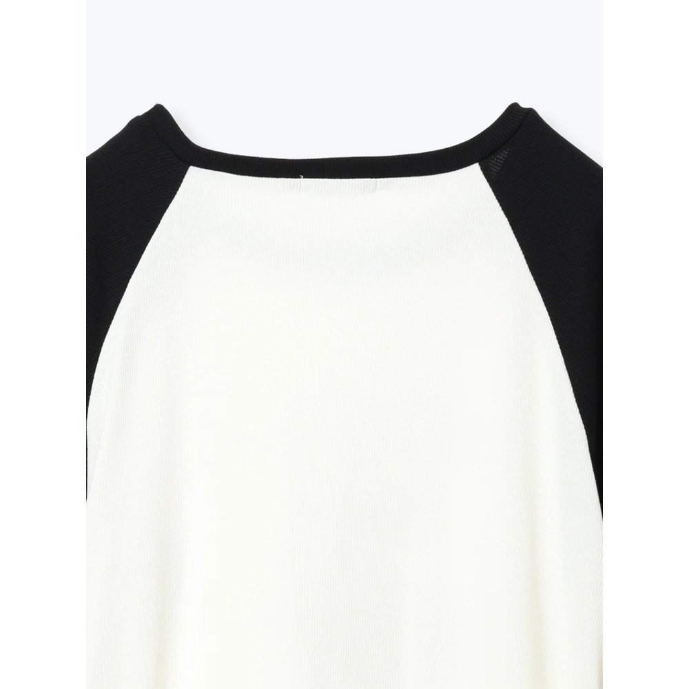 ネコプリント ラグランリブロングTシャツ28