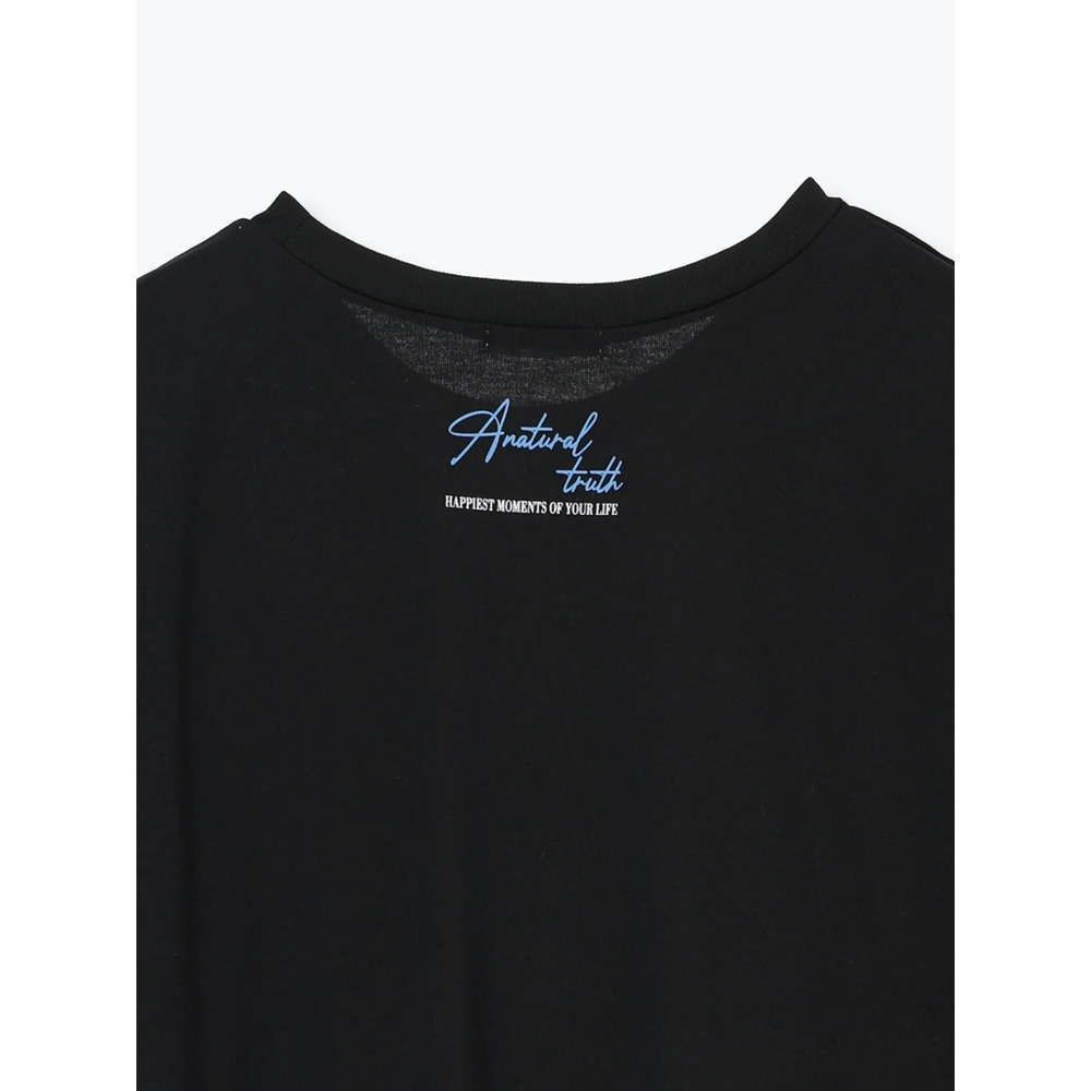 フラワーフォト×ロゴ刺繍ロングTシャツ6