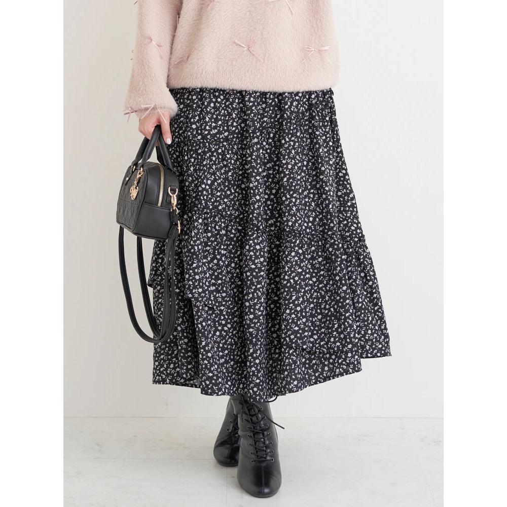 花柄アシメティアードスカート10