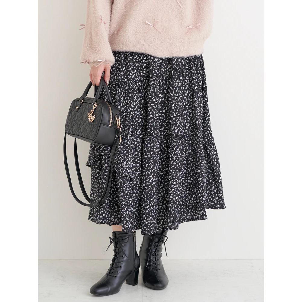 花柄アシメティアードスカート11