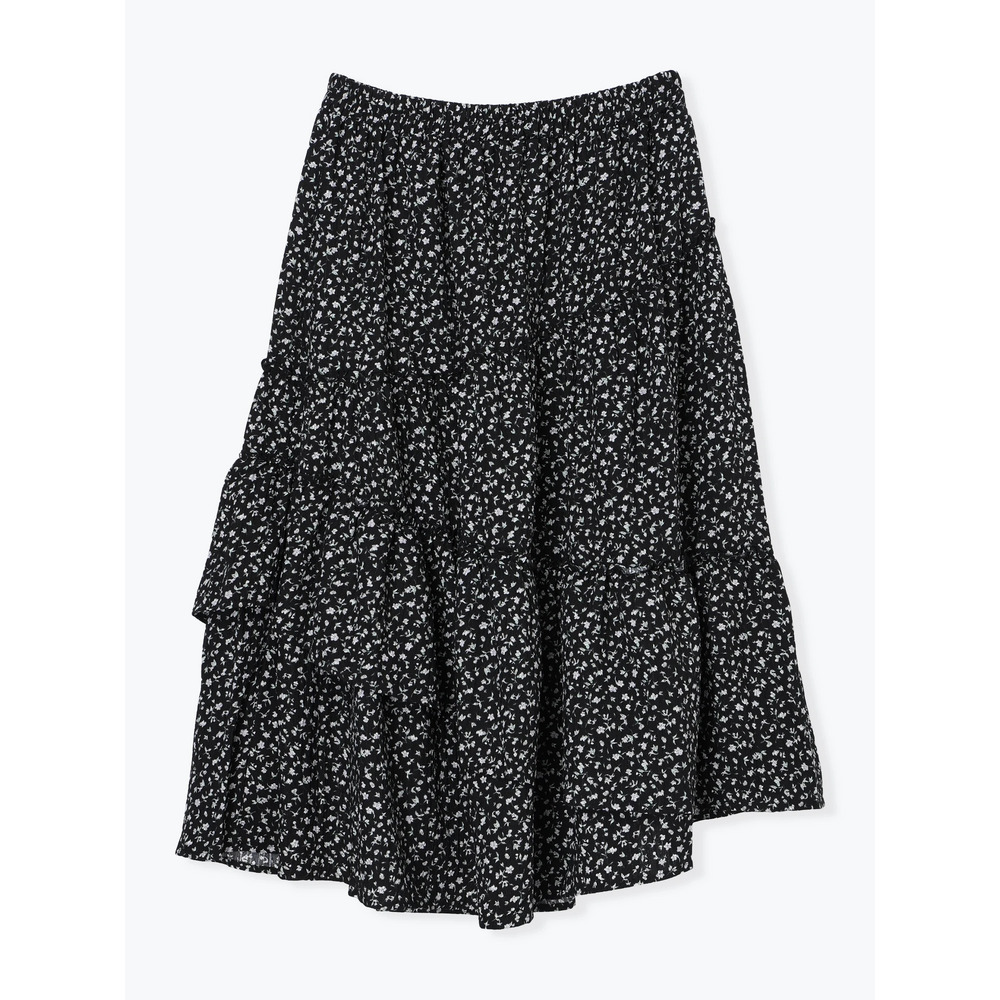 花柄アシメティアードスカート15