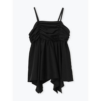 【WEB限定】シャーリングヘムキャミソール（無地・チェック柄）