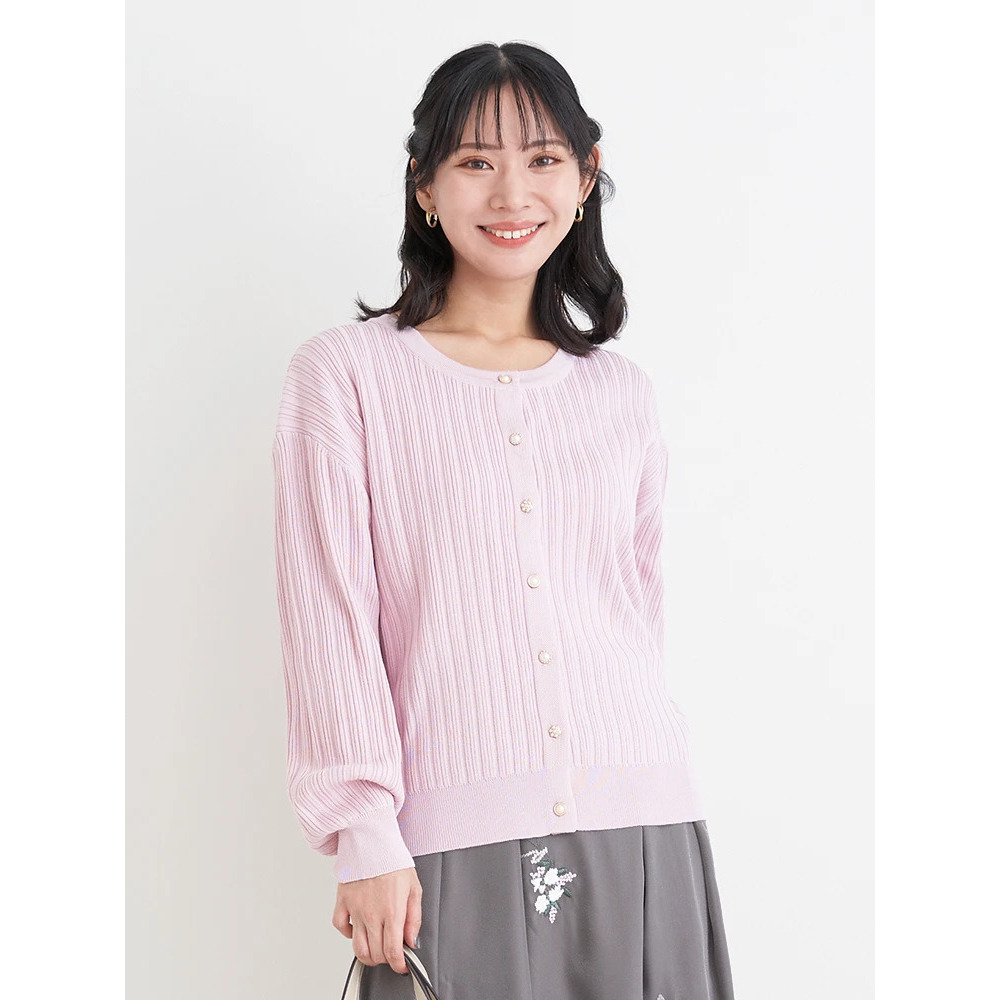 マルチパールボタンニットカーディガン2