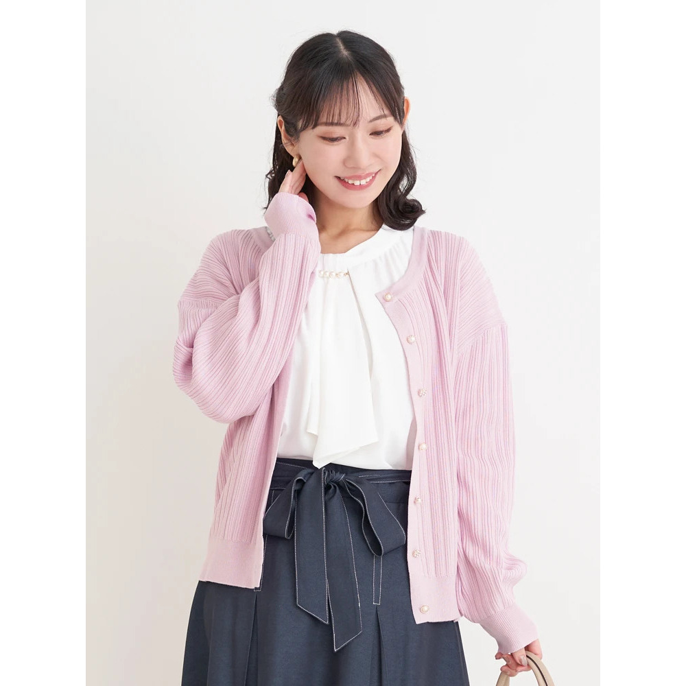 マルチパールボタンニットカーディガン7