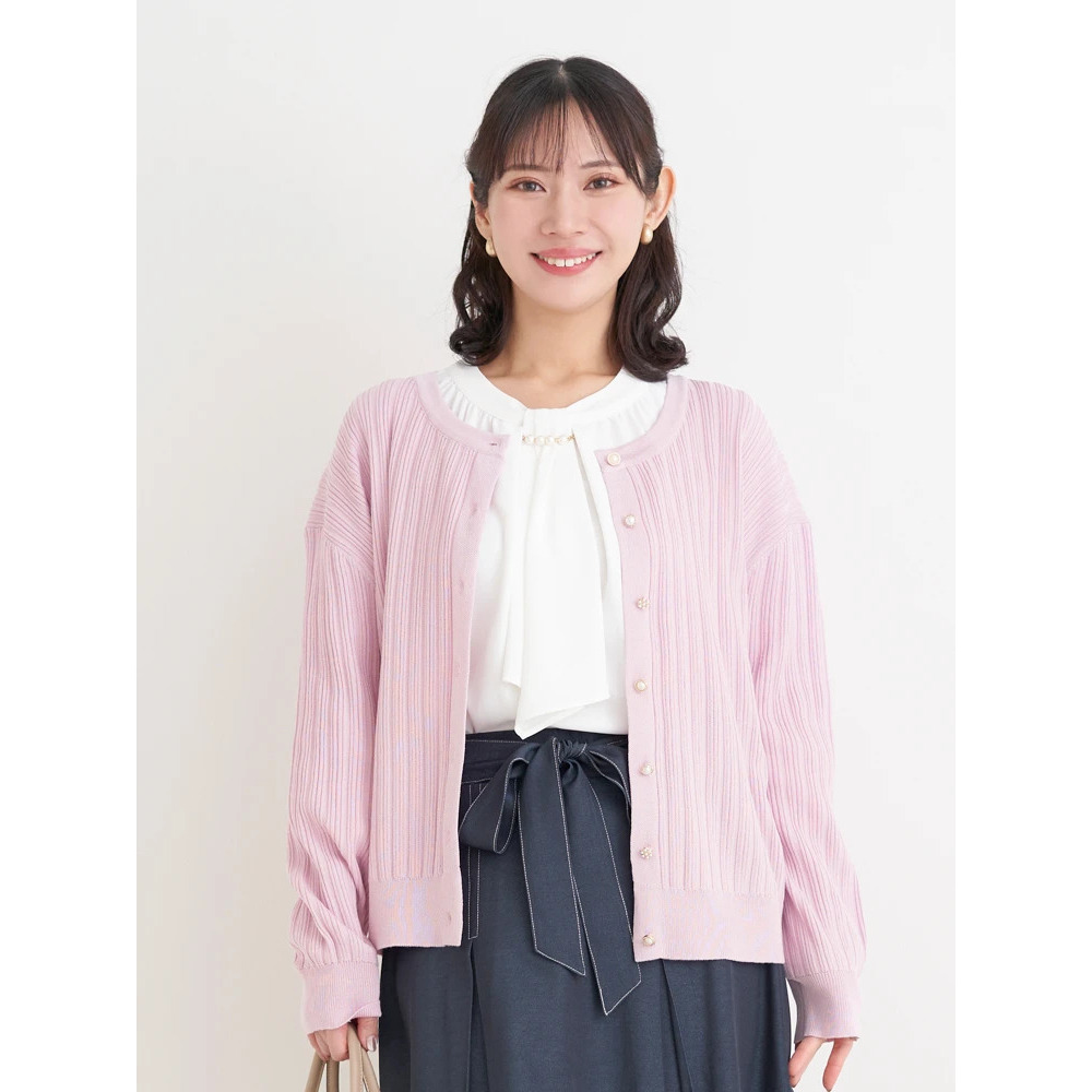 マルチパールボタンニットカーディガン8