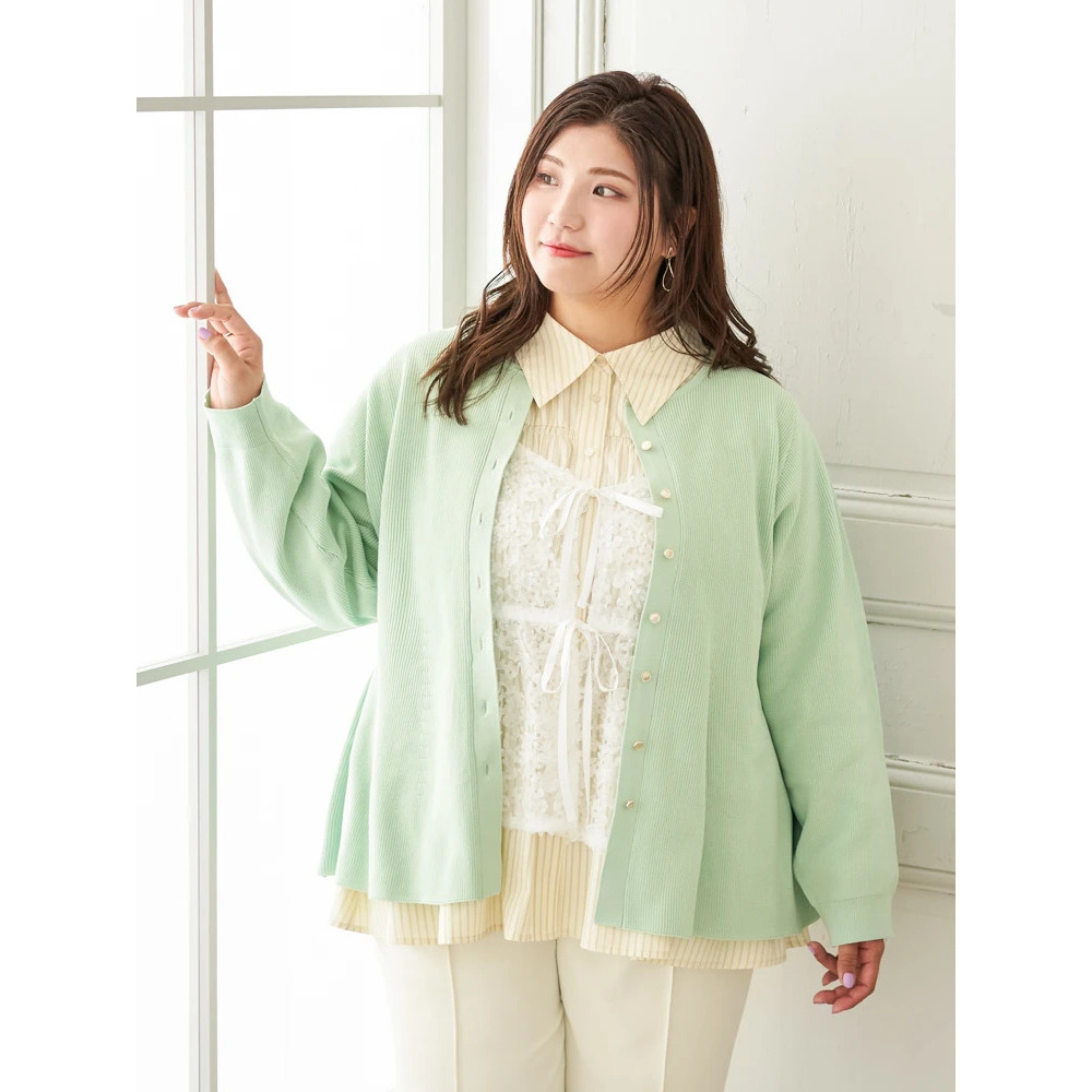 【Sasaki Mikiコラボ】ペプラムスポンディッシュニットカーディガン10