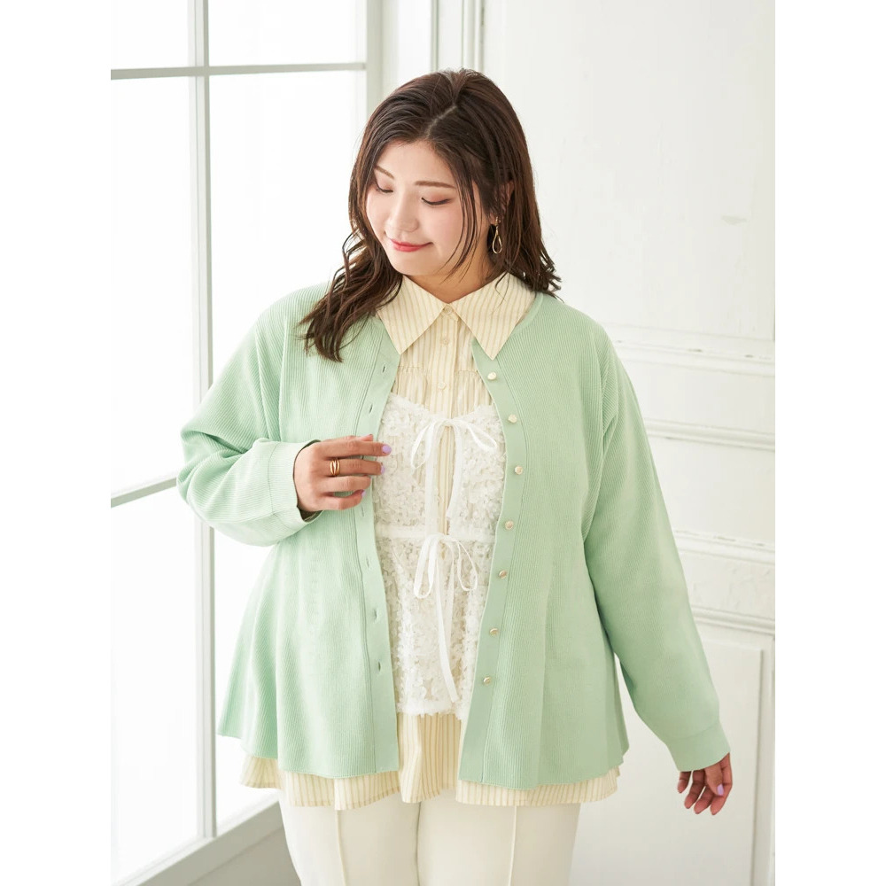 【Sasaki Mikiコラボ】ペプラムスポンディッシュニットカーディガン11