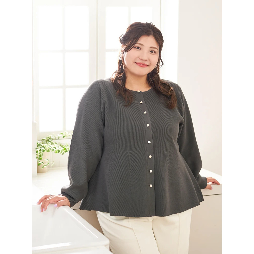 【Sasaki Mikiコラボ】ペプラムスポンディッシュニットカーディガン18