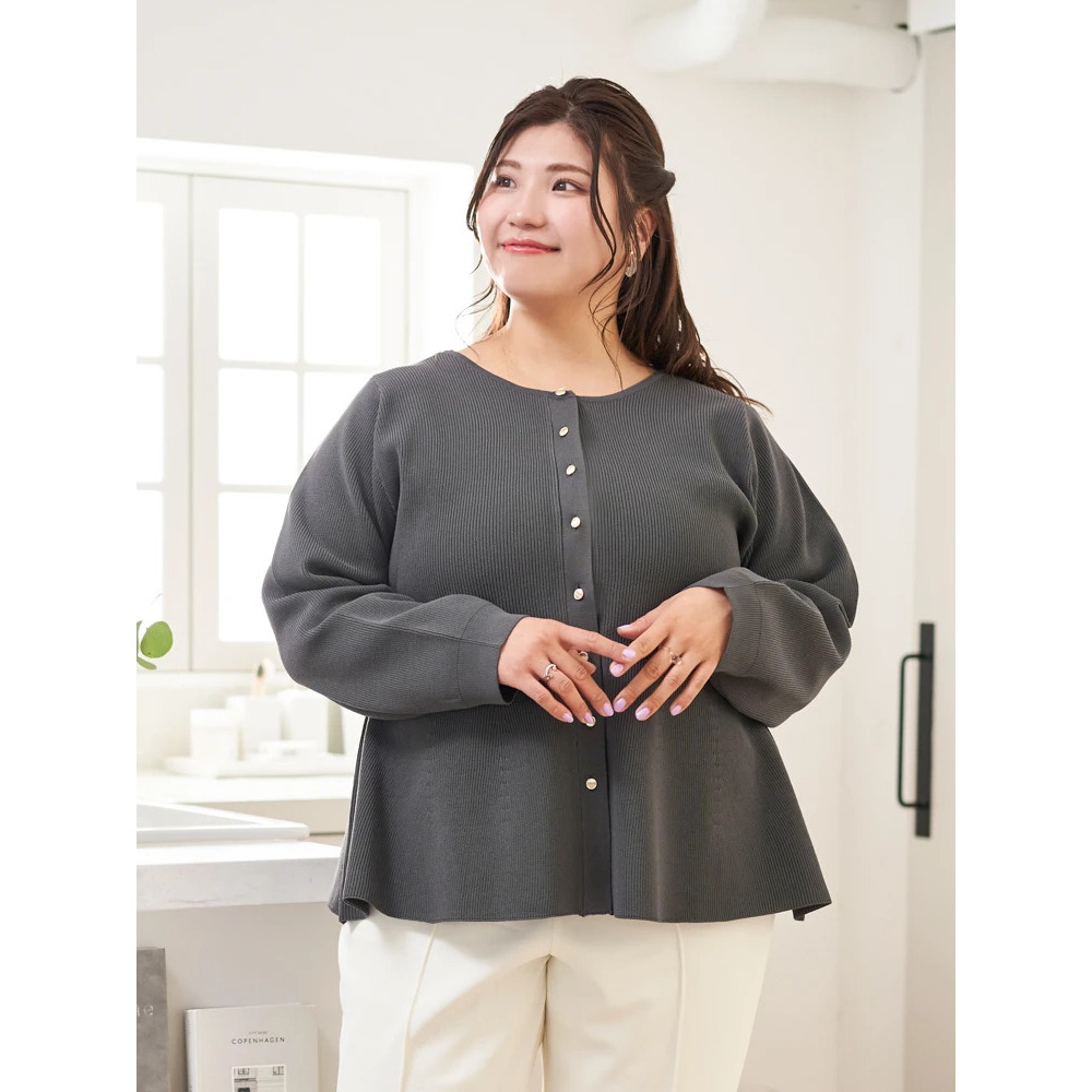 【Sasaki Mikiコラボ】ペプラムスポンディッシュニットカーディガン19