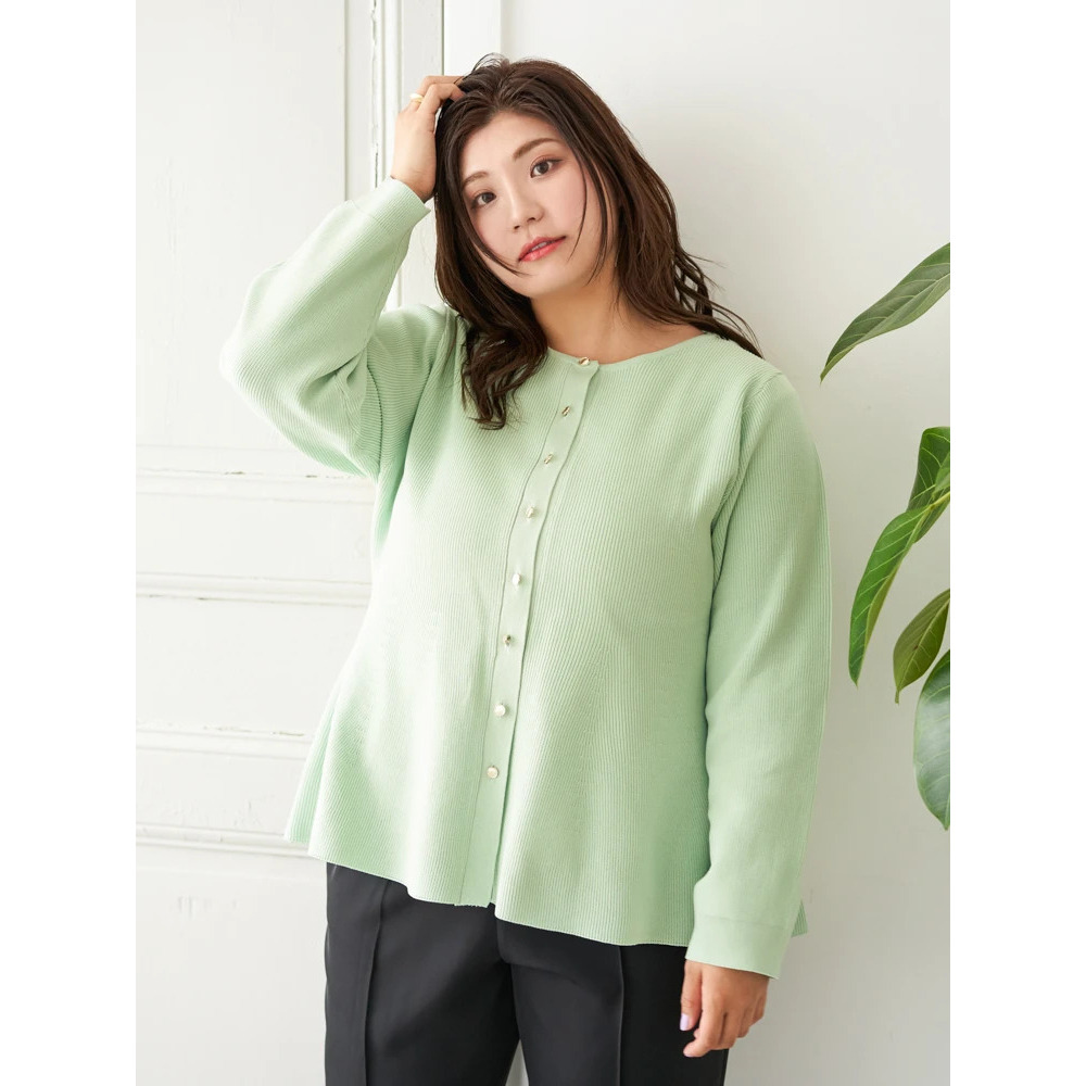 【Sasaki Mikiコラボ】ペプラムスポンディッシュニットカーディガン2