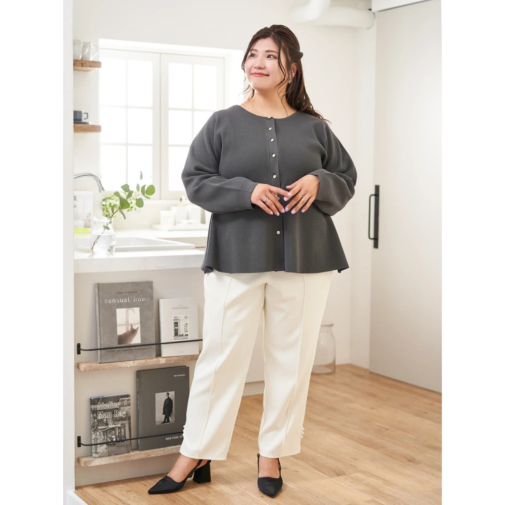 【Sasaki Mikiコラボ】ペプラムスポンディッシュニットカーディガン23