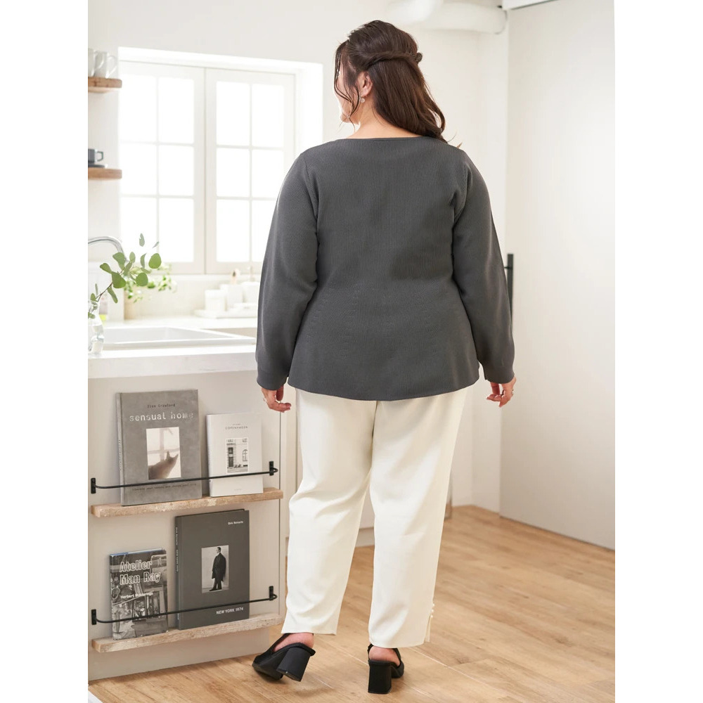 【Sasaki Mikiコラボ】ペプラムスポンディッシュニットカーディガン26