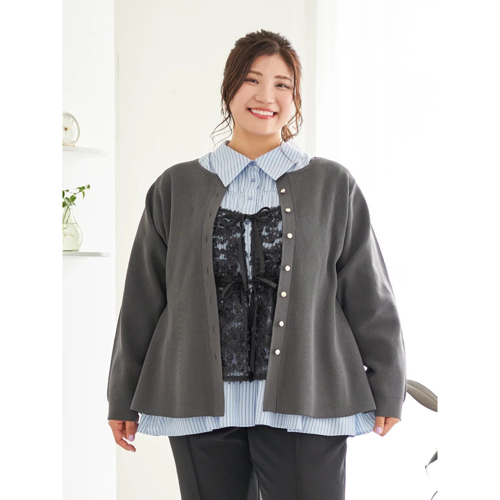 【Sasaki Mikiコラボ】ペプラムスポンディッシュニットカーディガン27