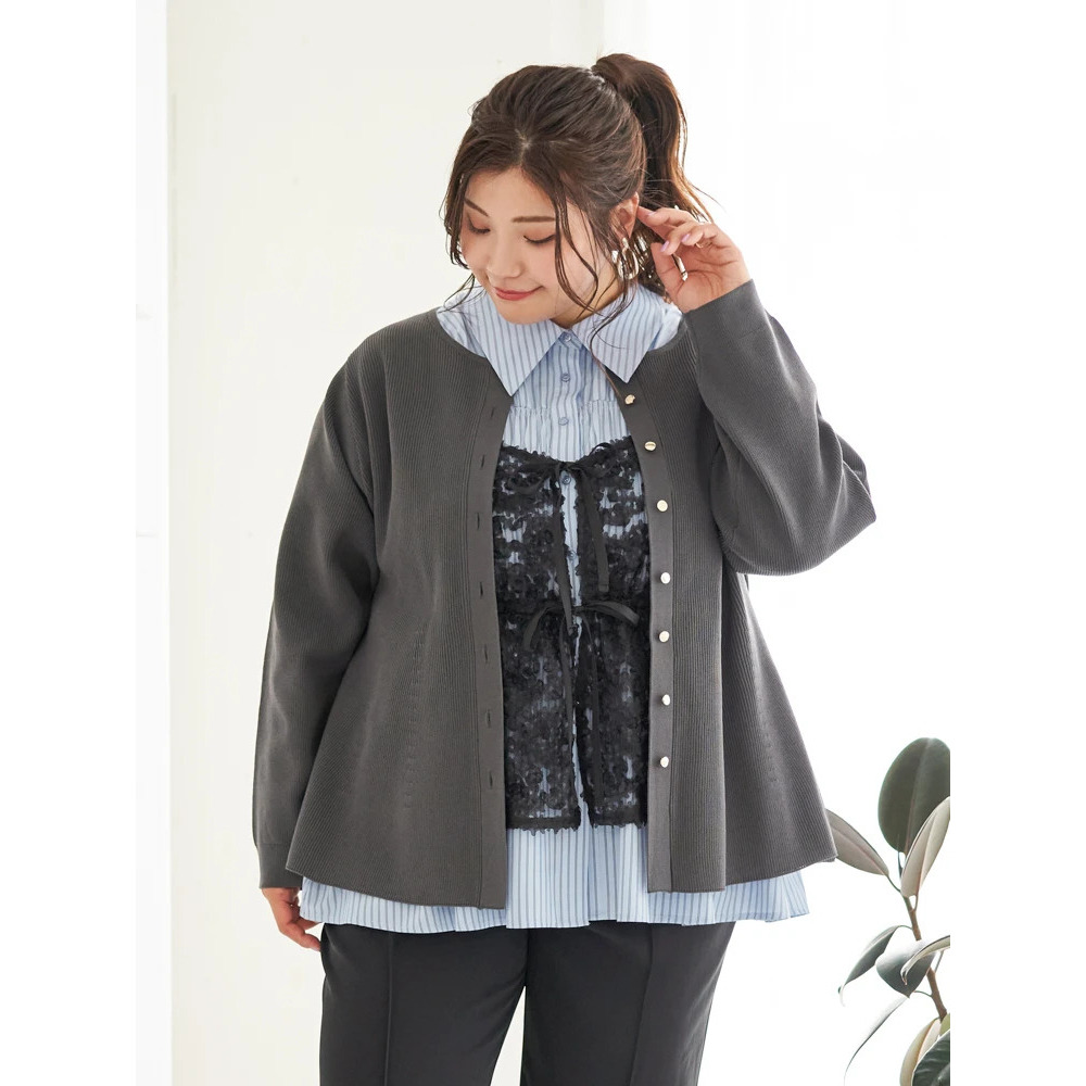 【Sasaki Mikiコラボ】ペプラムスポンディッシュニットカーディガン28