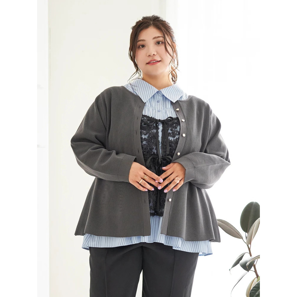 【Sasaki Mikiコラボ】ペプラムスポンディッシュニットカーディガン29