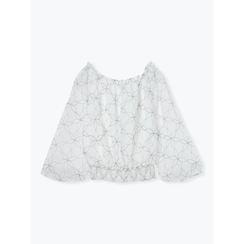 【WEB限定】フラワーラメ刺繍オフショルブラウス19