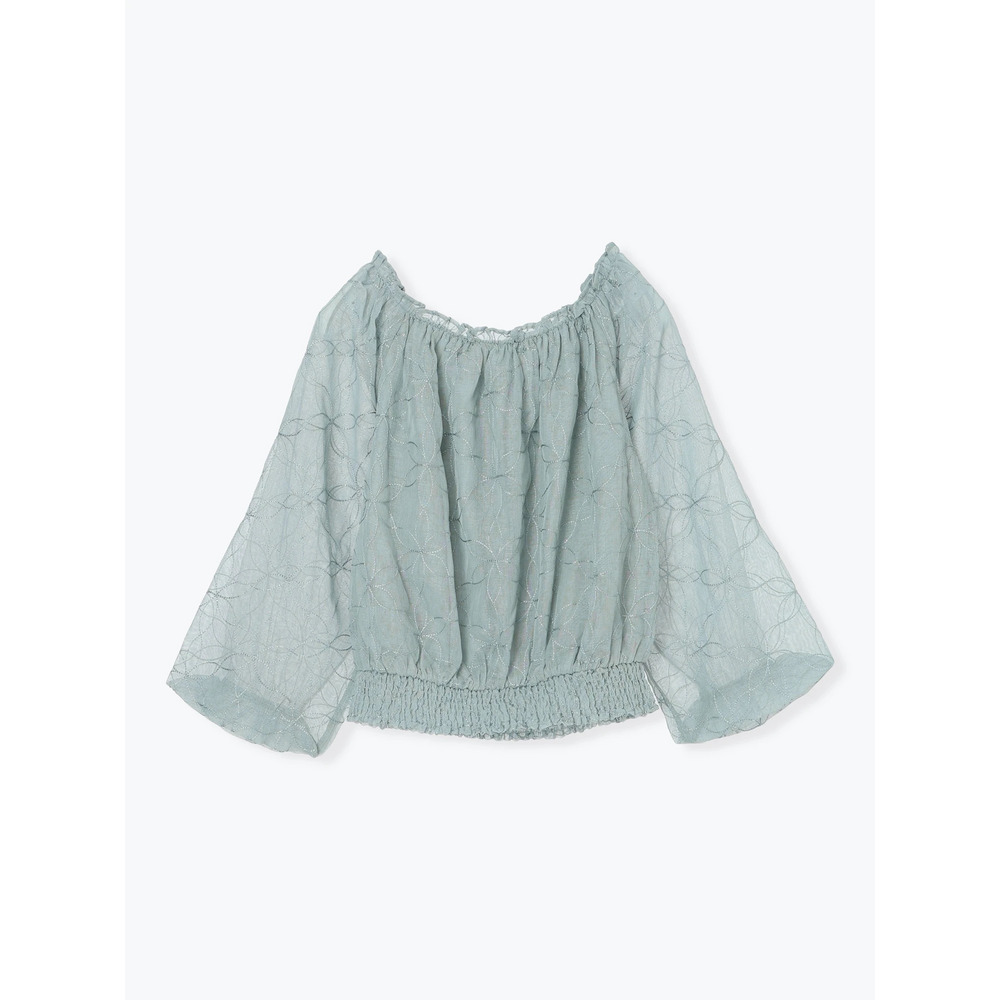 【WEB限定】フラワーラメ刺繍オフショルブラウス21