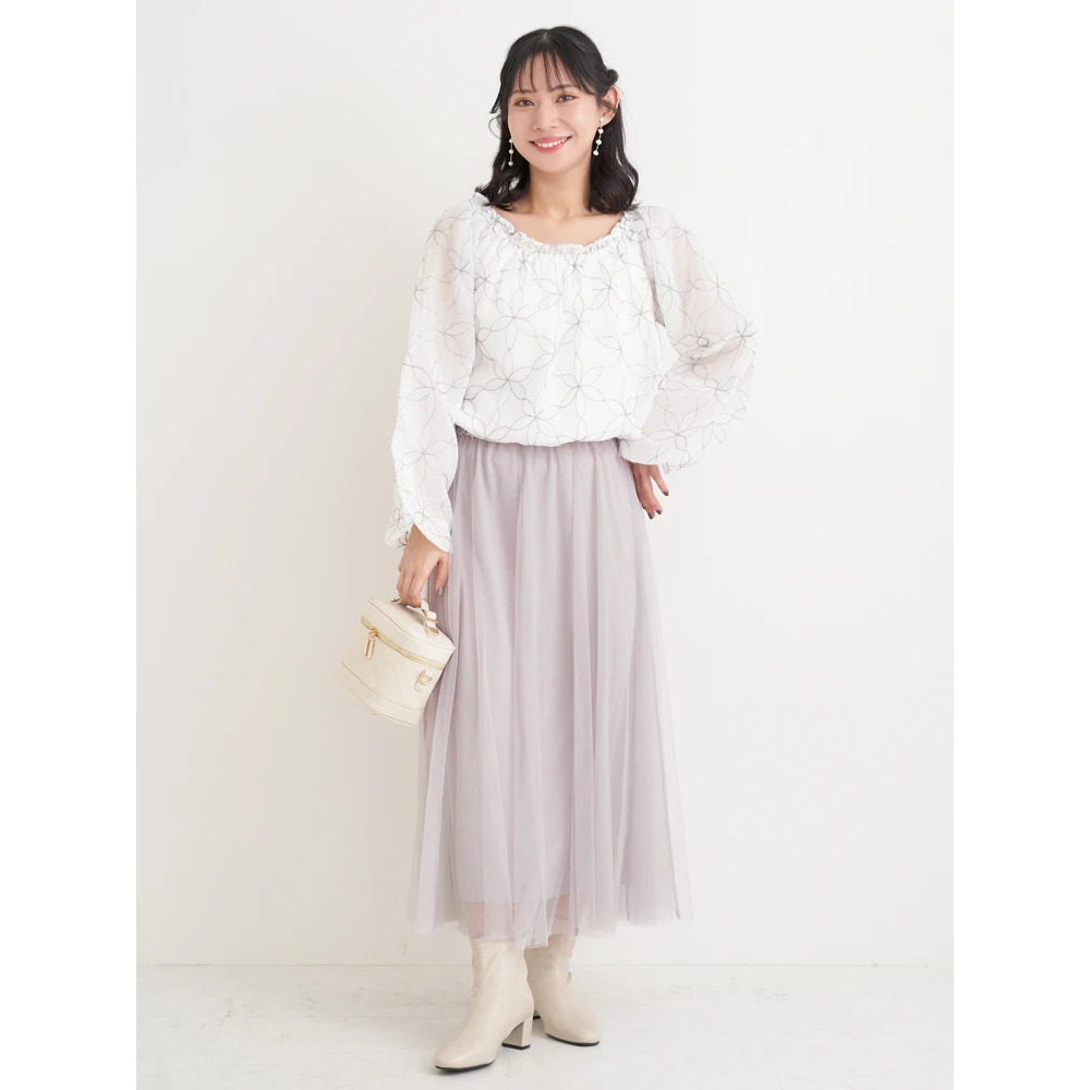 【WEB限定】フラワーラメ刺繍オフショルブラウス7