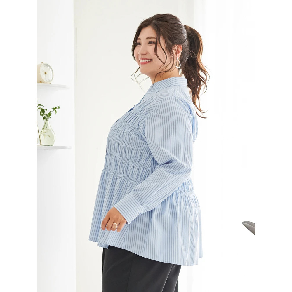 【Sasaki Mikiコラボ】ストライプシャーリングブラウス18