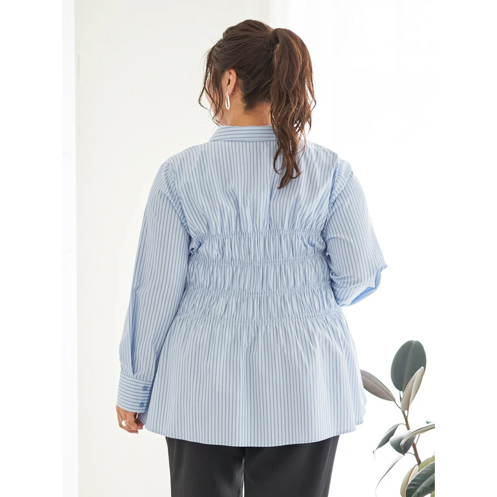 【Sasaki Mikiコラボ】ストライプシャーリングブラウス19