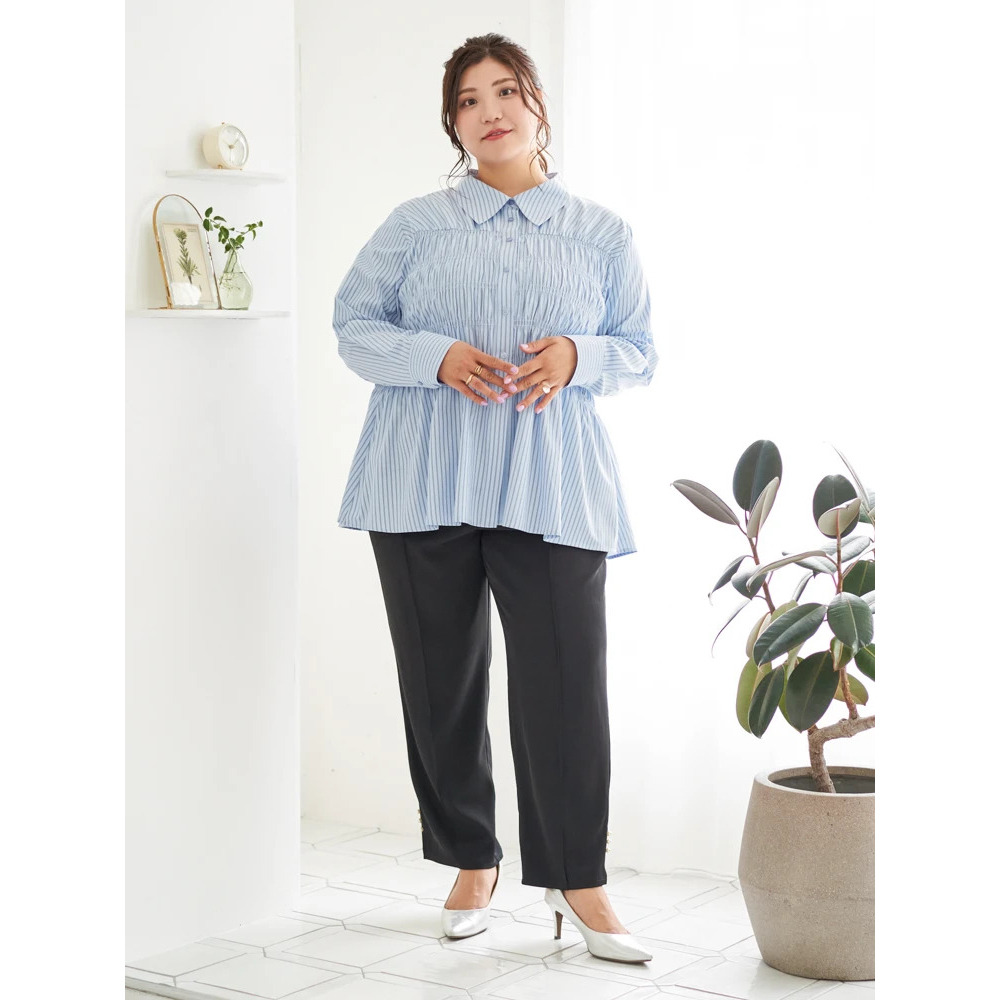 【Sasaki Mikiコラボ】ストライプシャーリングブラウス20