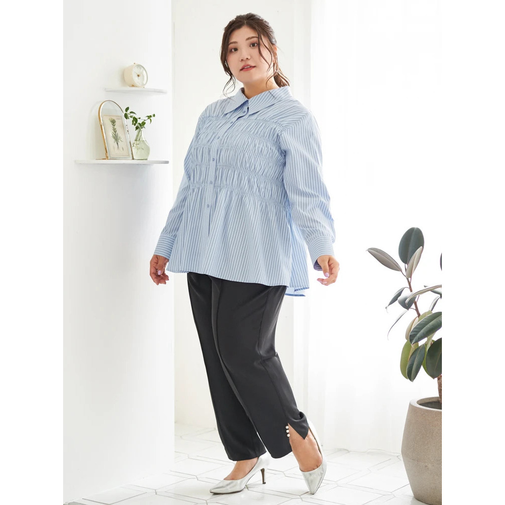 【Sasaki Mikiコラボ】ストライプシャーリングブラウス21