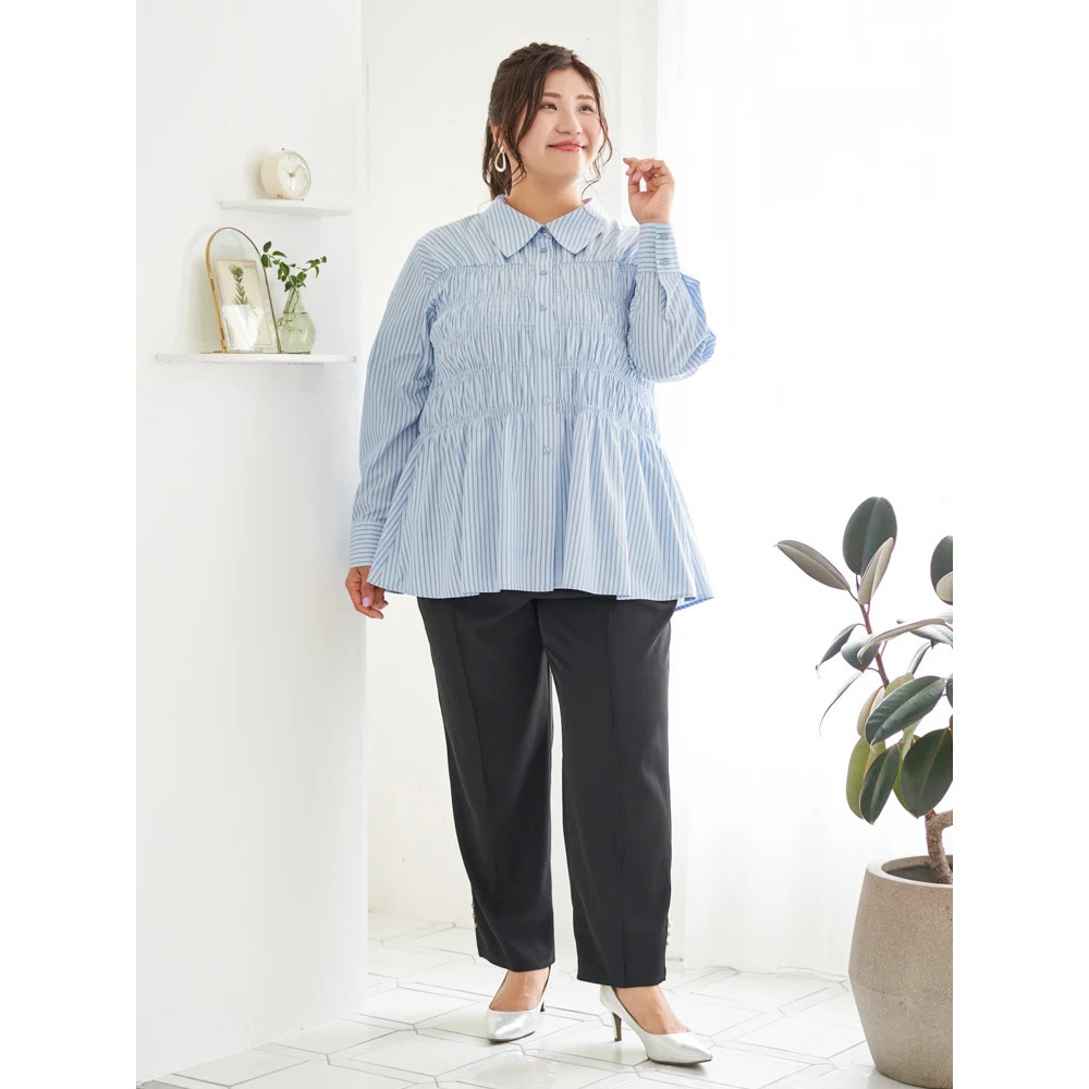 【Sasaki Mikiコラボ】ストライプシャーリングブラウス22