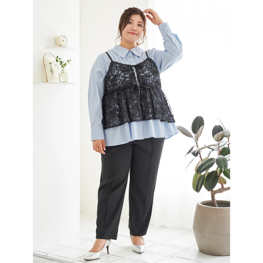 【Sasaki Mikiコラボ】ストライプシャーリングブラウス25