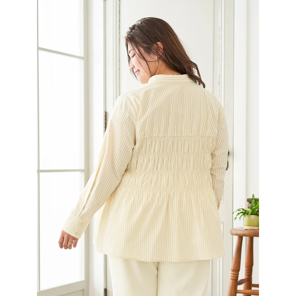 【Sasaki Mikiコラボ】ストライプシャーリングブラウス4