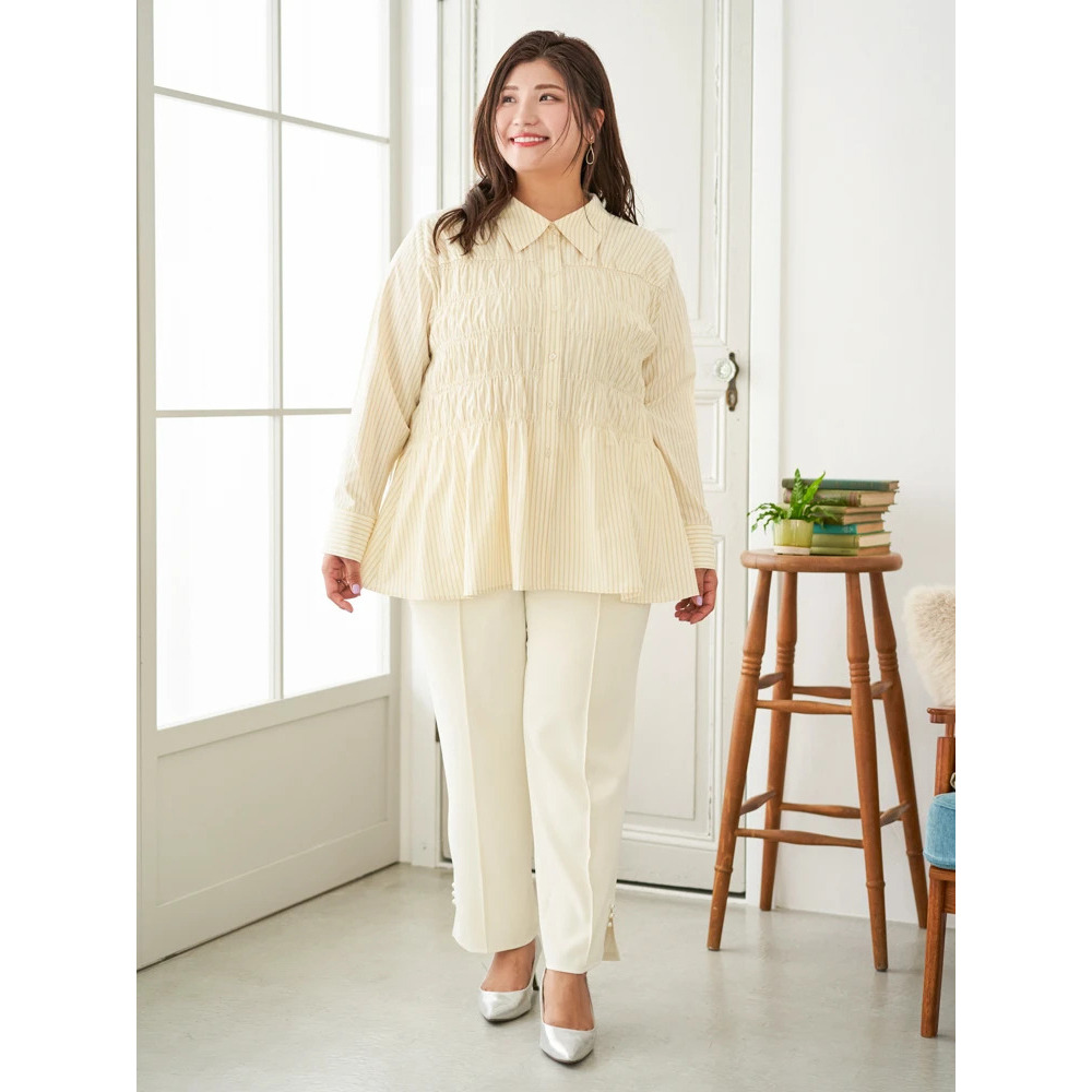 【Sasaki Mikiコラボ】ストライプシャーリングブラウス6