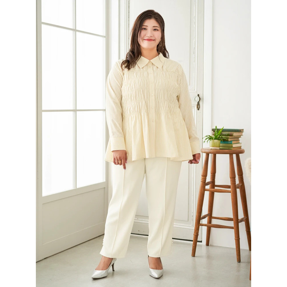 【Sasaki Mikiコラボ】ストライプシャーリングブラウス7