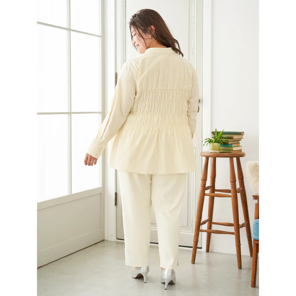 【Sasaki Mikiコラボ】ストライプシャーリングブラウス9