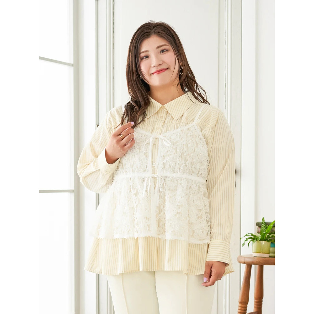 【Sasaki Mikiコラボ】[前後2WAY]レースリボンビスチェ