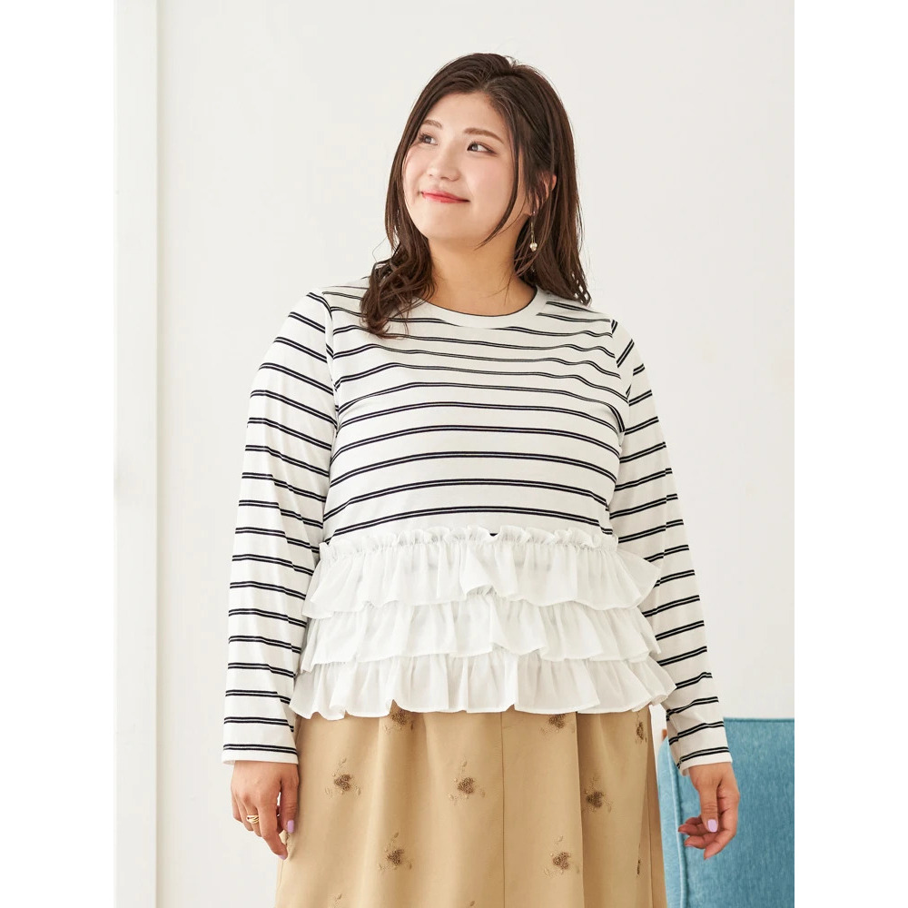 【Sasaki Mikiコラボ】3段フリルトップス