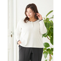 【Sasaki Mikiコラボ】前後2Way配色ヘンリーネックトップス