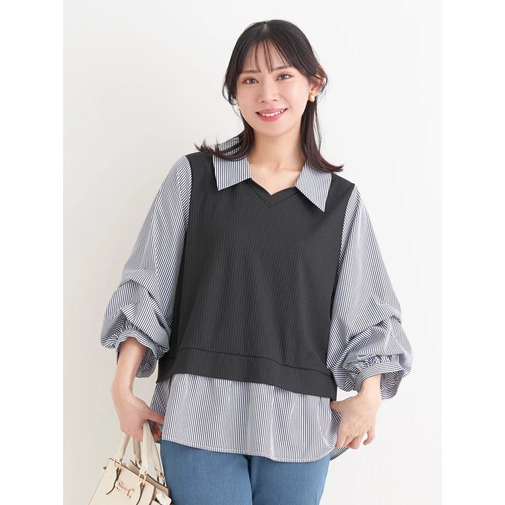 ベストドッキングプルオーバー(無地/ストライプ柄)10