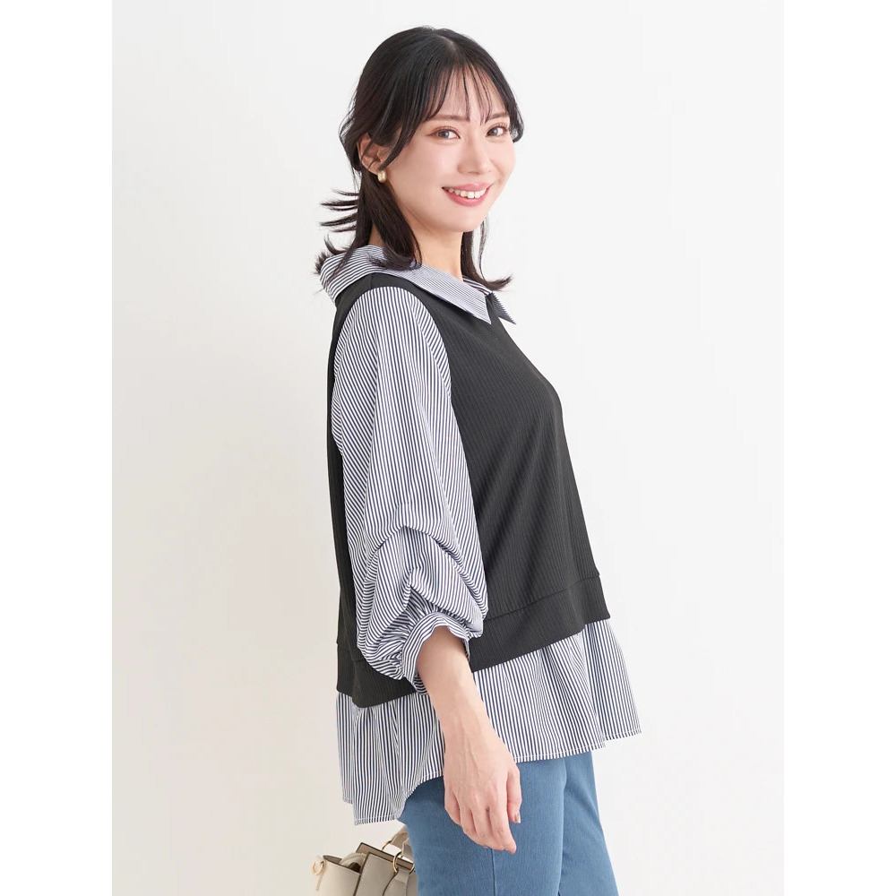 ベストドッキングプルオーバー(無地/ストライプ柄)12