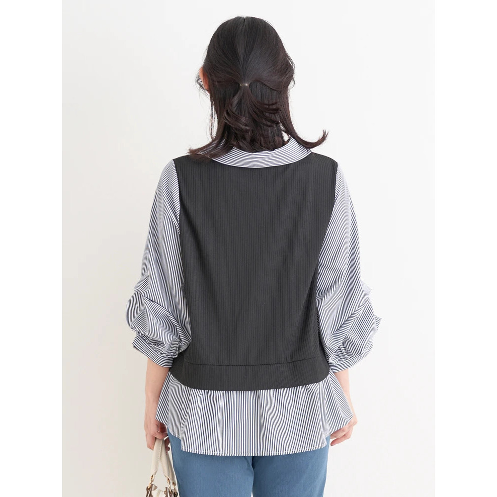 ベストドッキングプルオーバー(無地/ストライプ柄)13