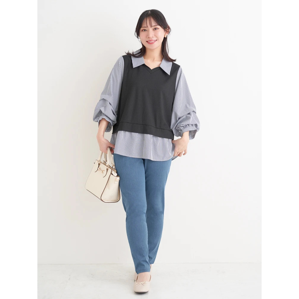 ベストドッキングプルオーバー(無地/ストライプ柄)14