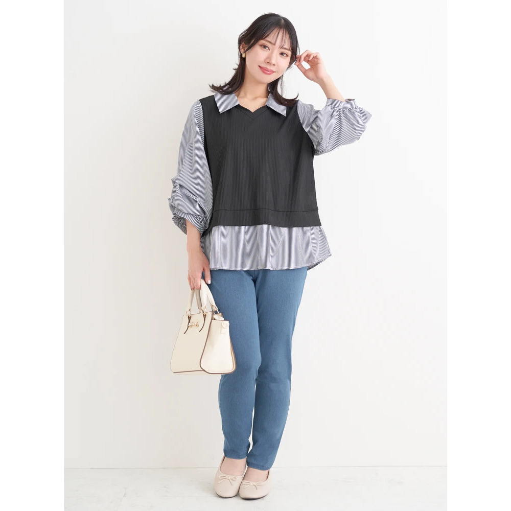 ベストドッキングプルオーバー(無地/ストライプ柄)15